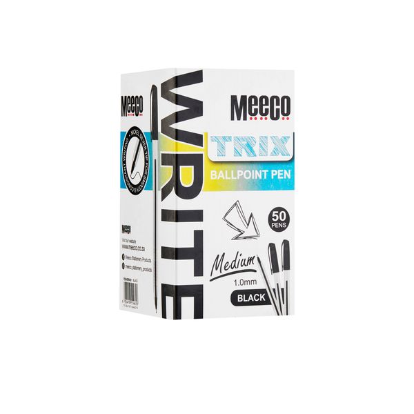 Meeco Trix Ballpoint Pen 1.0mm Black Box of 50