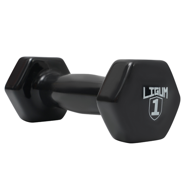 Tec-X - Vinyl Coated Hex Dumbbell - Waterproof Pro Grip Design - Single