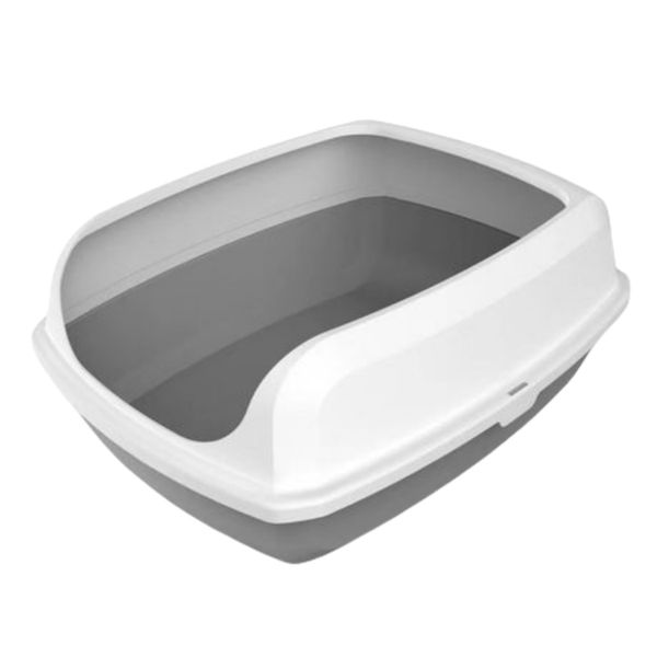 Cat Litter Box with Litter Scoop-Gray