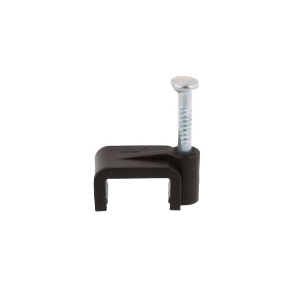 ACDC - Flat Cable Clips Black with Nail 8 x 5.0 x 7.5mm 100 Pack