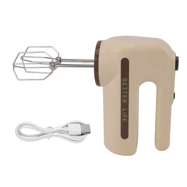 Household Electric Hand Mixer Egg Beater 5 Speed Electric Hand Mixer Khaki