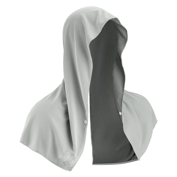 Cooling Hoodie Towel Cooling Towels for Neck and Face Gray