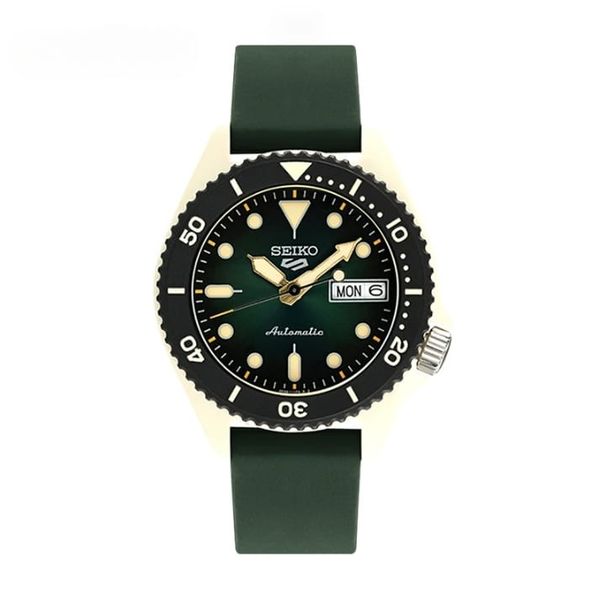 Seiko Men Black Rubber Sport