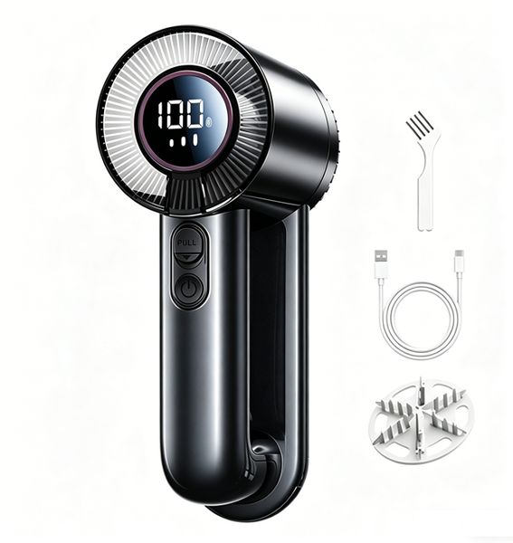2-in-1 Fabric Shaver Rechargeable,3 Speeds Lint Remover with LED Display