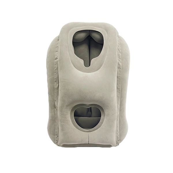 Travel Inflatable Upright Portable Neck Pillow - Light Khaki
