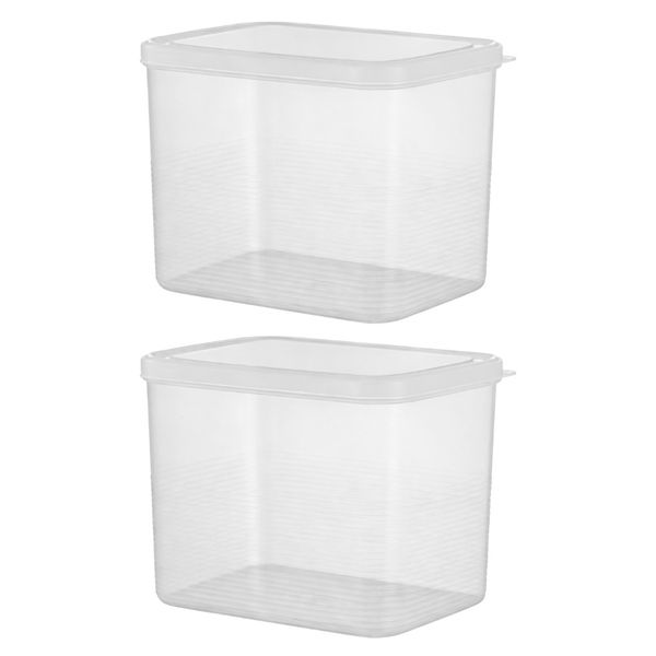 2 Pack - 1.6L Bread Storage Container - Transparent