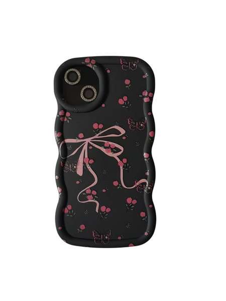 Bow Knot Designs-Black Phone Case Compatible With Samsung Galaxy A14