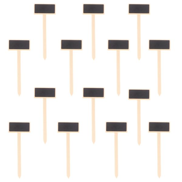 Garden Mini Wooden Chalkboard Plant Tags Set of 24 - 15cm