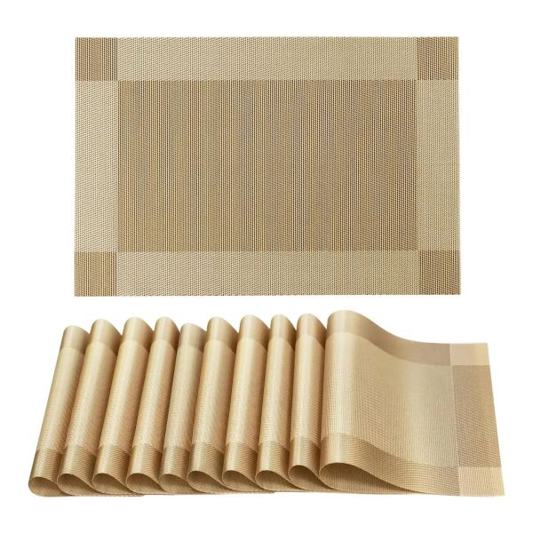 QKTNIUBI High-End European Style PVC Square Placemat