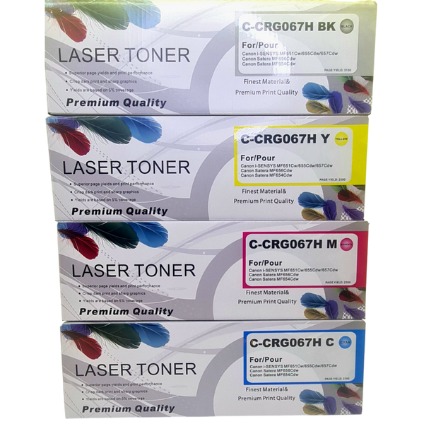 Toner Generic Canon 067 BK/C/M/Y consistent with LBP632Cw &amp; MF656Cdw