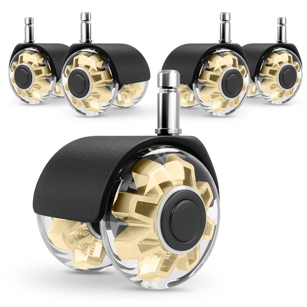 Office Chair Caster Wheels (Set of 5),Heavy-Duty Chair Wheels