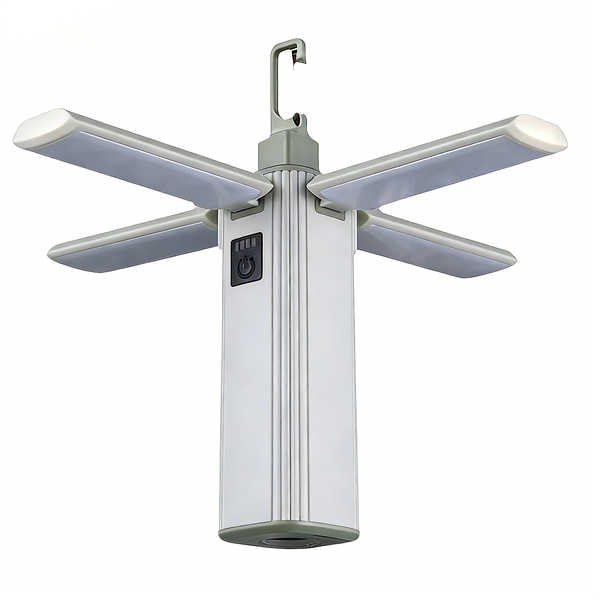 Foldable Four-Leaf Camping Hanging Lamp Emergency Lighting Flashlight