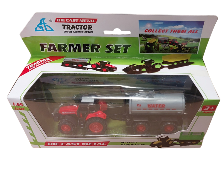 Red Tractor with Water Tank