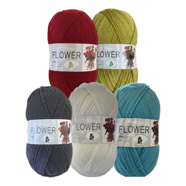 Double Knitting Polyester Yarn 100g (Pack of 5) #5