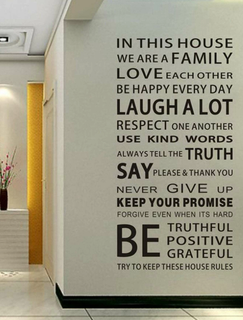 Kind Family Reminder Home Decor - Wall Art Decal Sticker