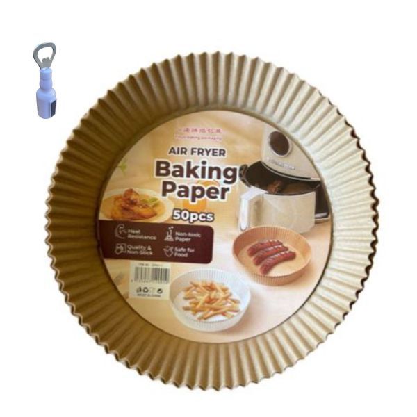 Airfryer Disposable Non-Stick Air Fryer Liners Baking Paper &amp; Bottle Opener