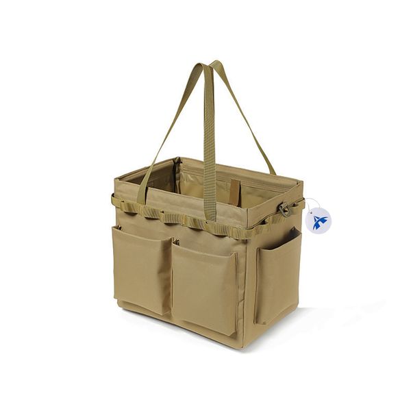 28L Camping Storage Box Oxford Cloth Picnic Organizer Utensil Carrying Bag