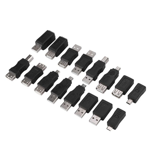 16PC USB2.0 Adapters Male-Female