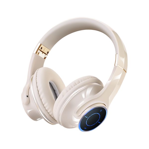 A07 Bluetooth Headset,Noise Canceling Overhead Headphones With Mic - White