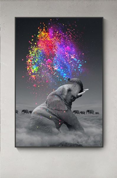 African Wall Art Painting -Elephant Canvas Wall Art