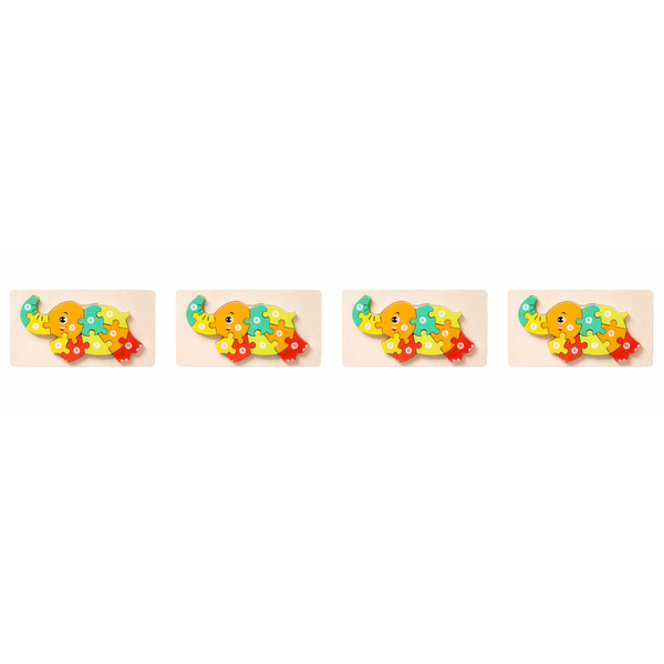 4 Pack - Elephant Building Blocks - Multicolour