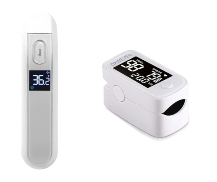 Thermometer Digital No Touch w Oximeter Oxygen Level Monitor Finger Pulse