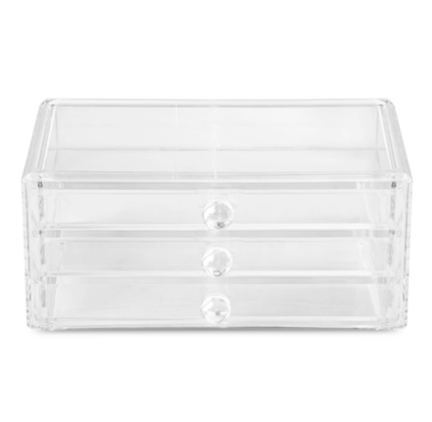 Simple Stored Premium Acrylic 3 Tier Drawer Organizer Makeup Jewelry Case