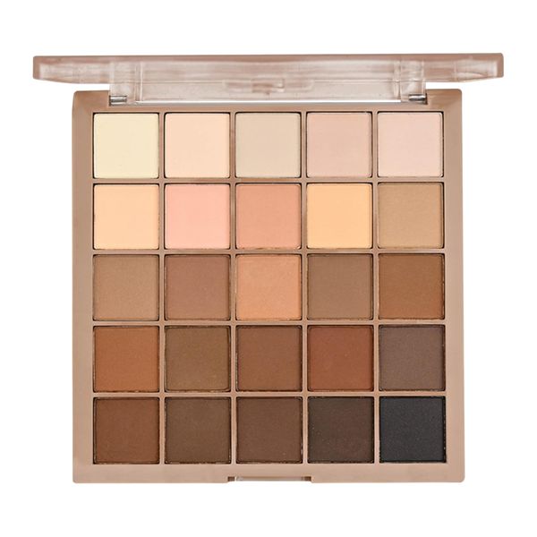Warm Nude Brown Eyeshadow Palette - 25 Colour Pressed Powder
