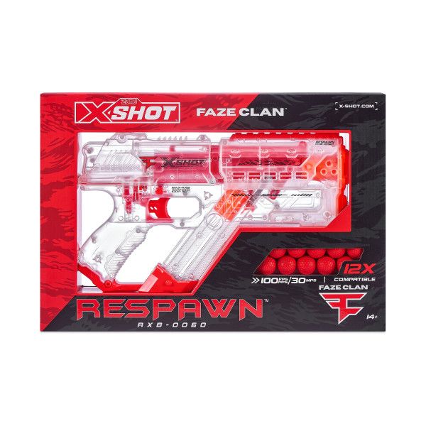 X-Shot FaZe Respawn Round Blaster -12 Rounds by Zuru