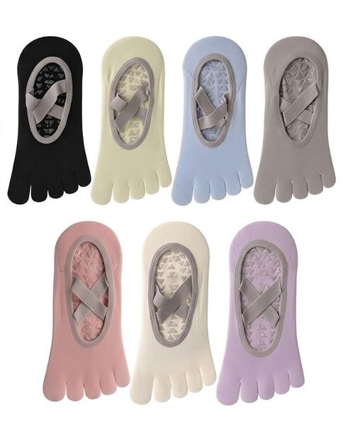 7 Pairs Non-Slip Five-Toe Yoga Socks