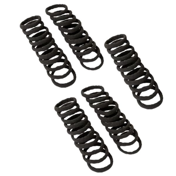 Hairbands - Black Seamless Elastic Hairbands 4cm - 50Piece