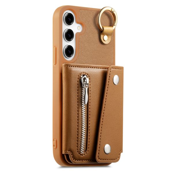 Left And Right Flip Zipper Wallet Phone Case Compatible with Galaxy A25 5G