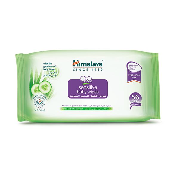 Himalaya Sensitive Baby Wipes 56s