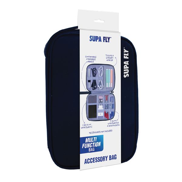 SUPA FLY Travel Accessory Case Bag - Black