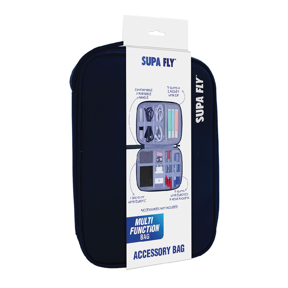 SUPA FLY Travel Accessory Case Bag - Black