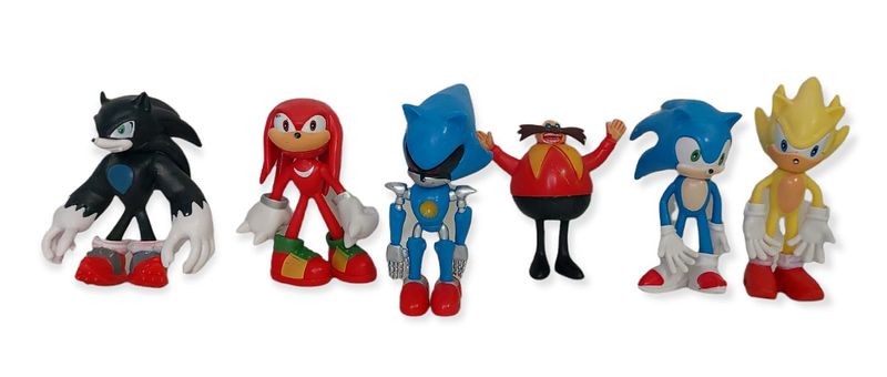 Sonic The Hedgehog - Collection of 6 Large Action Figurines.