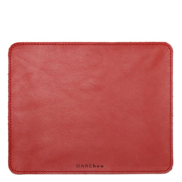 Red Genuine Leather Mouse Pad image
