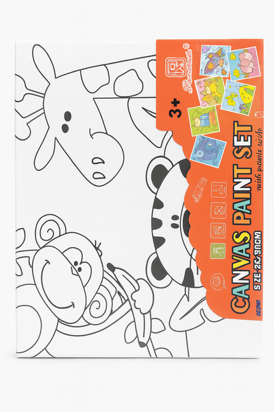 Giraffe Kids Canvas Paint Set With Paints 30×40cm-5 x Sets