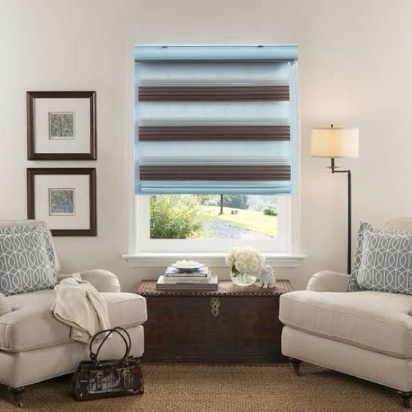 Day Night Blinds For Windows -Brown image