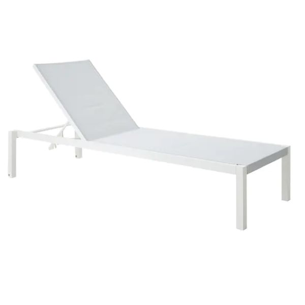 Sunbed Aluminium &amp; Textilene White