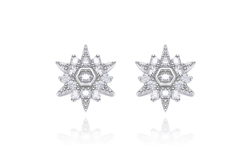 Crystalli 925 Sterling Silver Frozen Earrings