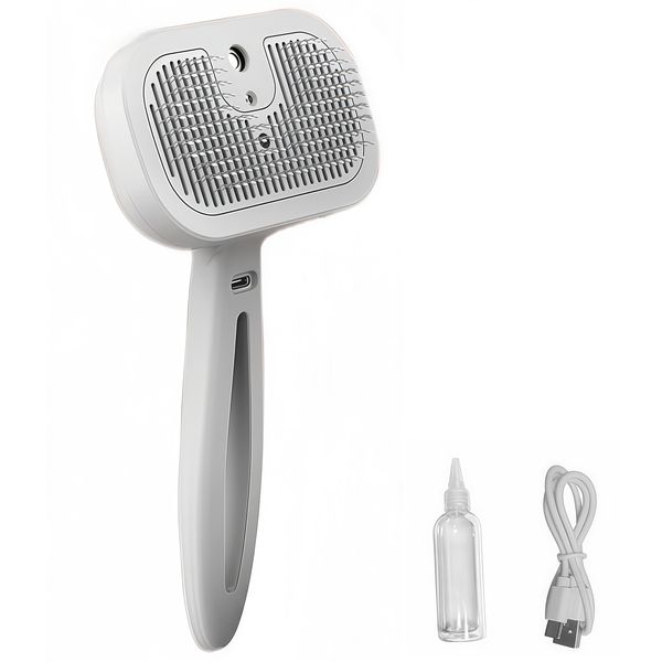 4-in-1 Cleaning Pet Spray Hair Removal Comb, Steam Brush, UV Disinfection