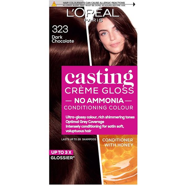 LOreal Casting Creme Gloss Permanent Hair Colour Dye 323 Dark Chocolate