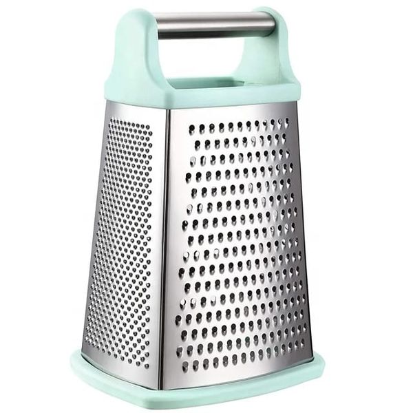 Stainless Steel 4 Sided Food Vegetable Box Grater with Non-Slip Bottom