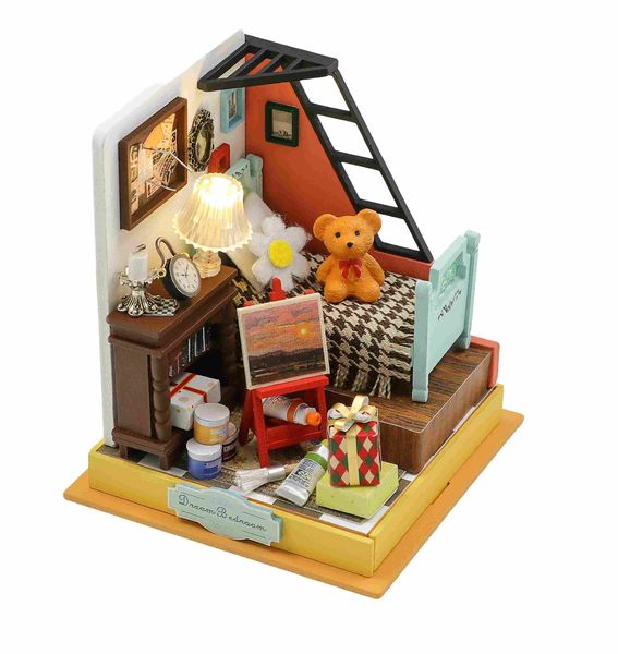 Pocohouze Dream Bedroom Palm-Sized DIY Miniature House Kit
