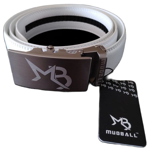 Mudball Golf Men's Belt - Genuine Leather with Sliding Buckle