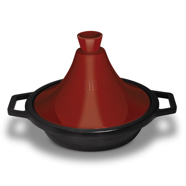 Berlinger Haus Cast Iron with Marble Coating Tagine Pot - Metallic Burgundy