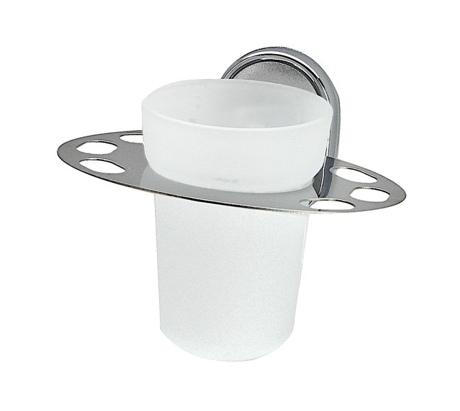 Elegant Toothbrush Holder With Frosted Glass