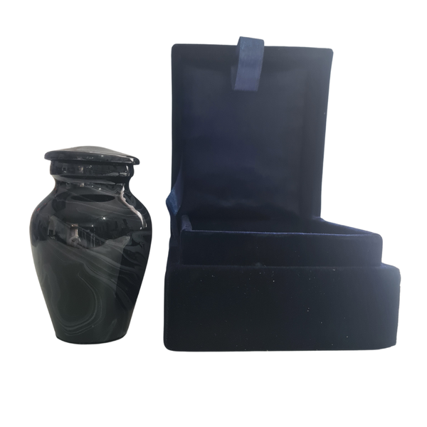4 Pieces Marble Look Aluminium Memorial Keepsake Cremation Urn For Ashes