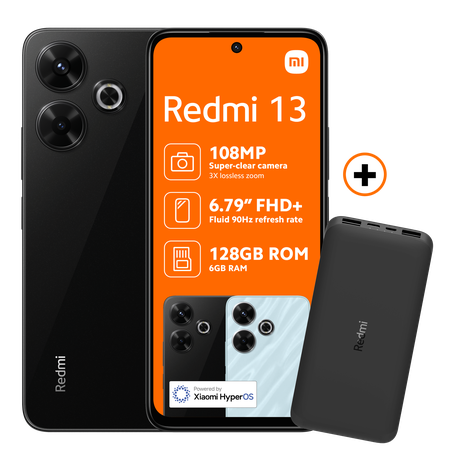 Xiaomi Redmi 13 Smartphone - Midnight Black (6GB RAM+128GB | 108MP Camera) Image